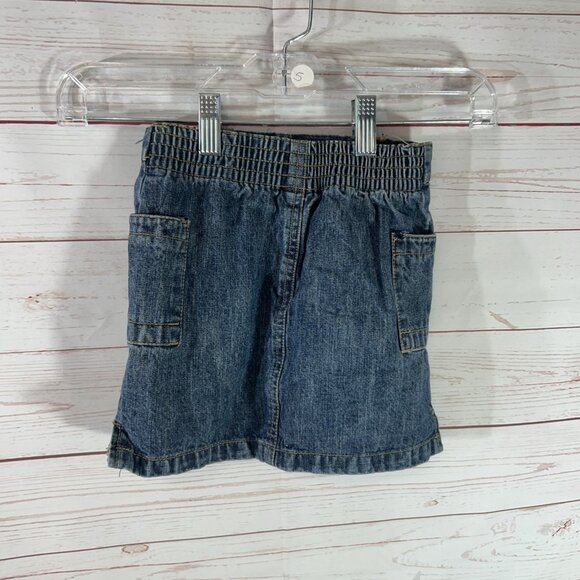Circo Girls Size 4 T Denim jean skirt with built-in shorts Pull On Faux Front - Picture 4 of 9